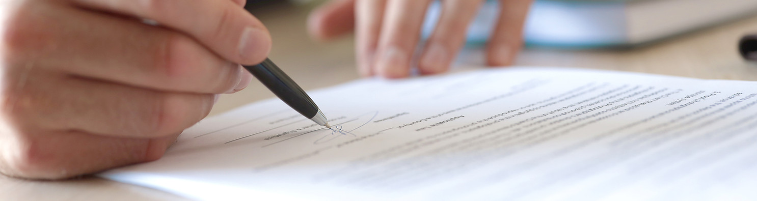 Man Signing